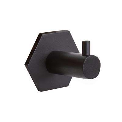 Accesorio baño percha Ottone design hexa negro 4700,5