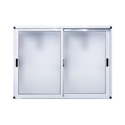 Ventana corrediza de  aluminio blanco Nexo moderna con vidrio entero 80x40 V1012