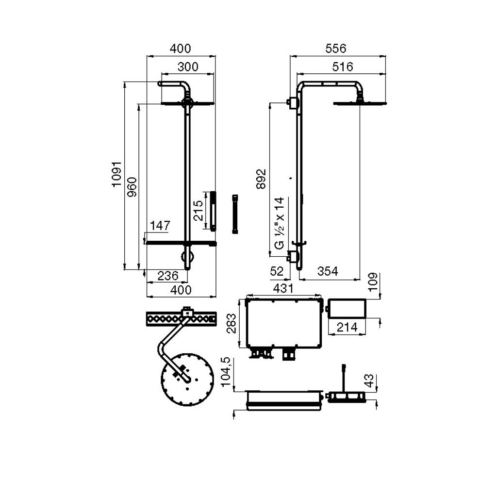 Combo de grifería de baño fv clip monocomando  bañera -lavatorio y bidet cromo, , large image number 6