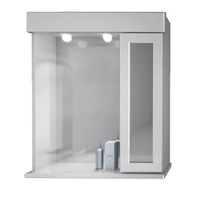 Espejo botiquín 1 puerta y 1 repisa Schneider bianca laqueado blanco 60x70cm b63