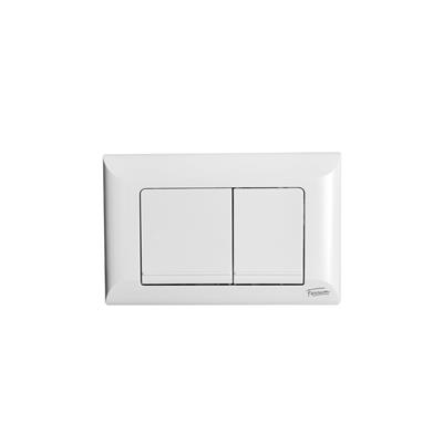 Tapa tecla de descarga dual rectangular para depósito extra chato Ferrum blanco vta52