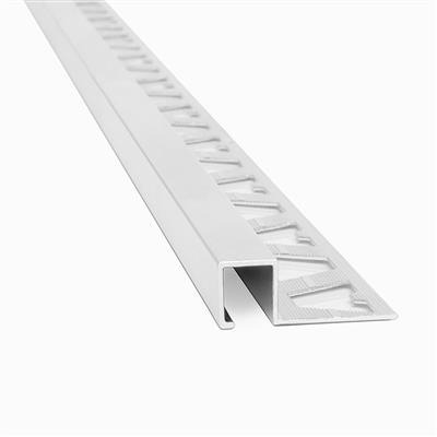 Guardacanto de pared de aluminio quadra cromo mate Atrim 10 x 10 cm 2,5 mm 3423