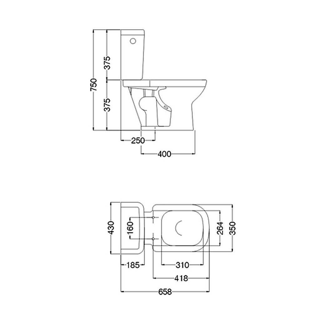 Combo de sanitaios ferrum bari inodoro largo, depósito dual y tapa, , large image number 1