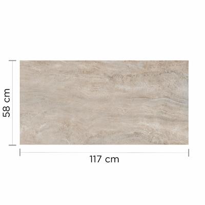 Porcelanato Cerro Negro Savoia 58x117 arena simil marmol pulido