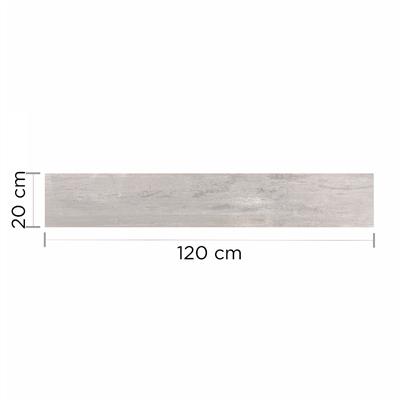 Porcelanato Tendenza Stormy 20x120 gris simil madera mate