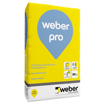 Adhesivo Weber pro gris 30 kg 92-0100/92-0101