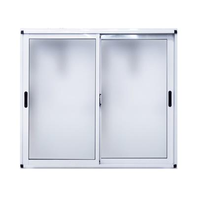 Ventana corrediza de  aluminio blanco Nexo moderna con vidrio entero 120x110 V1064